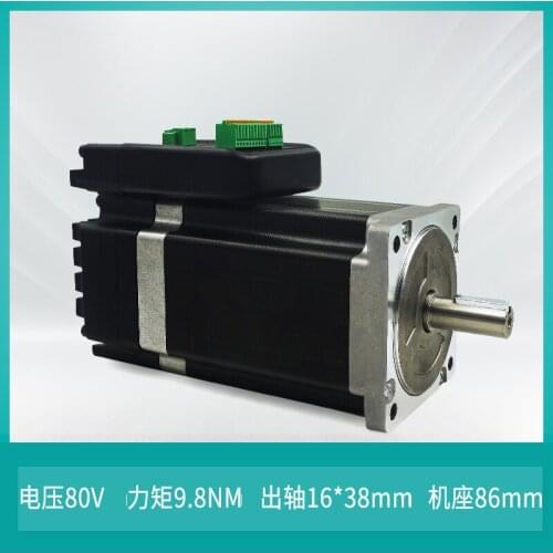 New Integrated motor NEMA 34 IHSS86-80-100 Integrated a driver +a motor makeup close loop servo system encoder 1000 lines motor