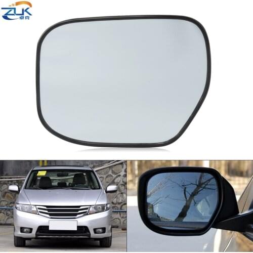 ZUK Exterior Door Rearview Mirror Lens For HONDA CITY 2009-2014 GM2 GM3 TM0 Side Mirror Glasses 76253-TM0-H01 76203-TM0-H01