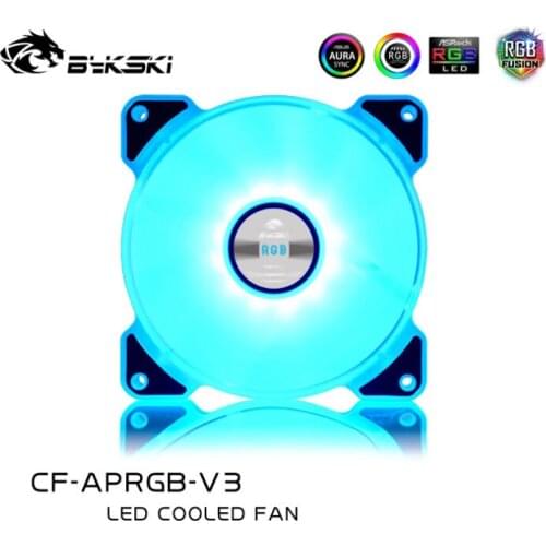 Bykski Adjust RGB Cooling Fan 120mm Pc Case Mute Fan Computer Radiator Cooler Cooling 12v LED Light / Controller Quiet Heatsink