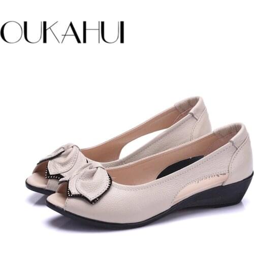 OUKAHUI Shoes With Medium Heels
