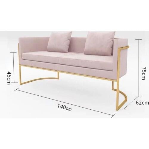 Nordic Simple Office Double Sofa Modern Minimalist Nail Salon Reception Lounge Area Light Luxury Business Chairs Customized