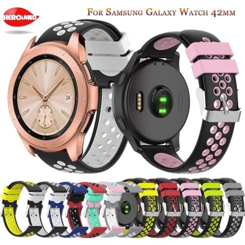 20mm band For samsung galaxy watch 3 41mm active 2 44mm band wrist bracelet belt samsung active2 40mm galaxy watch 42mm Silicone