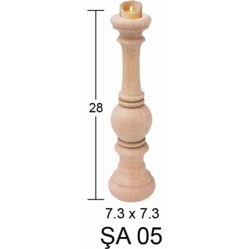 ŞA05 28cm Candlestick, Hobby Wood Painting Mdf Candlestick
