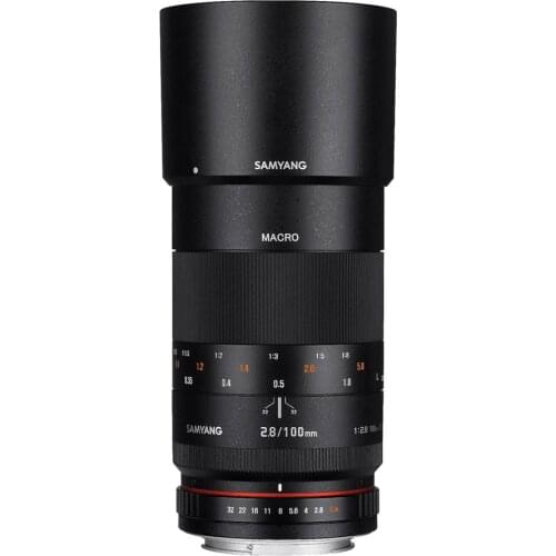 Samyang 100mm F2.8 ED UMC Macro Telephoto Full Frame Lens for Sony Canon Nikon M4/3 Pentax K ,Black Color