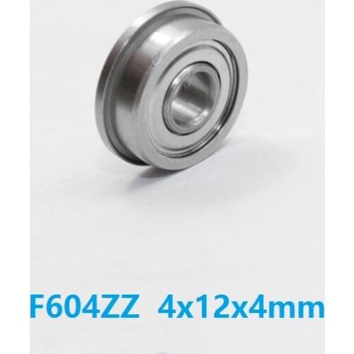 20pcs/50pcs/100pcs F604ZZ F604Z F604 Z ZZ F604-ZZ 4x12x4 mm flange flanged Ball Bearing deep groove 4*12*4mm double shielded