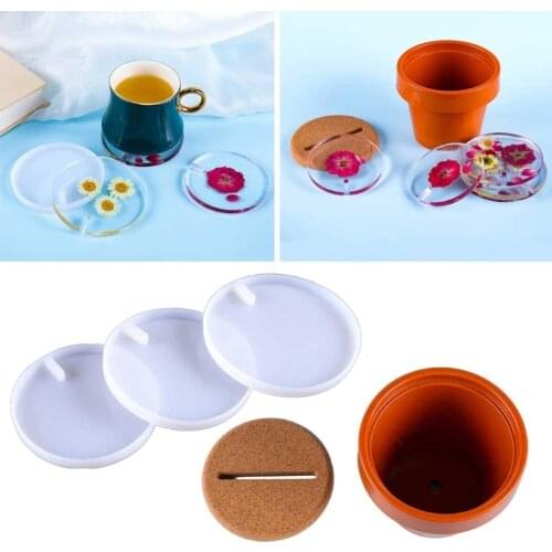 Silicone Diy Homemade Mold Coaster Crystal Dripping Creative Silicone Mold Crystal Drip Coaster Mold for Diy Craft