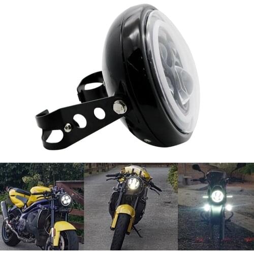 Universal 7inch H4 Led Motorcycle Headlight for Harley hornet 600 Honda cb400 cb1000sf kawasaki ER6N with DRL Headlamp Housing