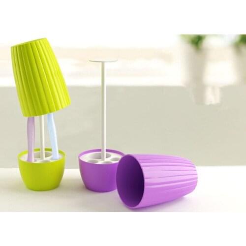 1PC Toothbrushes Storage Boxes Bases Racks Art Potted Washing Set with Rinse Cups Toothbrush Toothpaste Holders Racks OK 0622