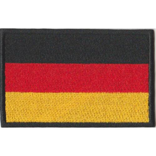 1PC German flag Germany Armband Embroidered Patch Hook & Loop or iron on Embroidery Velcro Badge Cloth Military Moral Stripe