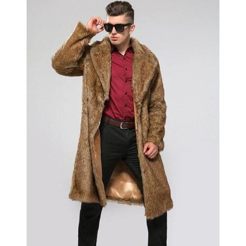2012 Mens Winter Faux Fur Outwear Sides Coat Punk Parka Jackets Long Leather Faux Fur Overcoats Clothing Size S-6XL