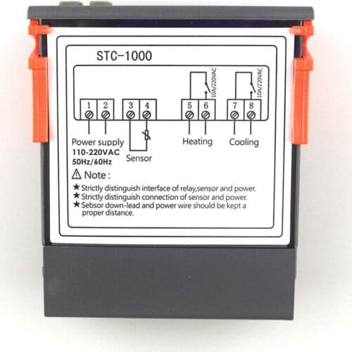 24V 10A Heating Cooling Digital Temperature Controller Thermostat Sensor