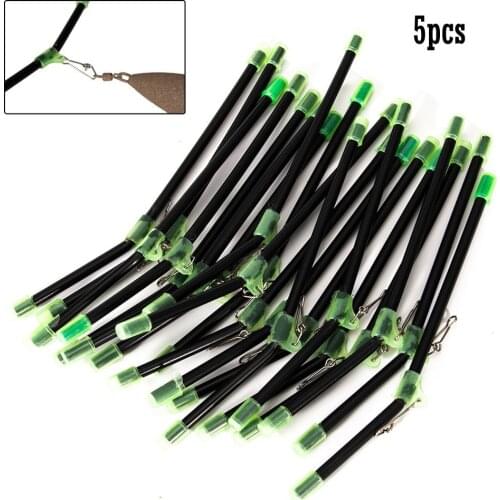 5pcs Sea Fishing Anti-Tangle Feeder Boom Luminous Anti Tangle Booms With Snaps 4.5mm Balance Connector Fishing Accessories