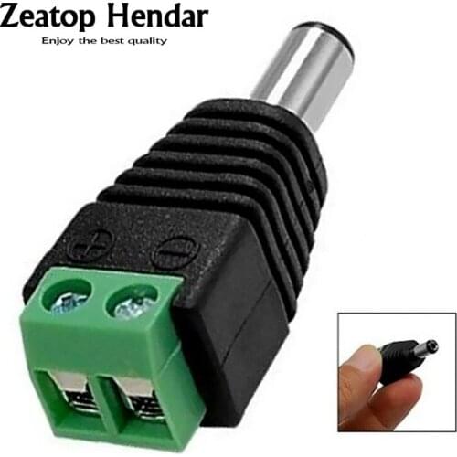 50pcs/lot 2.1mm DC Power Male Jack Plug Adapter Connector for cctv camera