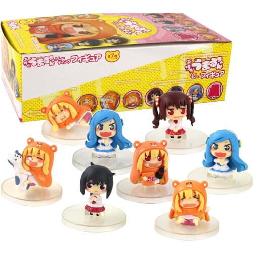 8pcs/set 4-5cm Himouto! Umaru-chan Doma Umaru Cute Mini Doll PVC Model Figure Toys
