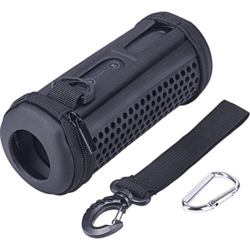 Hollow-carved Zipper Bag for JBL FLIP 4 Bluetooth Speaker EVA + PU Leather Travel Storage Case Bag Protective Carrying Cases