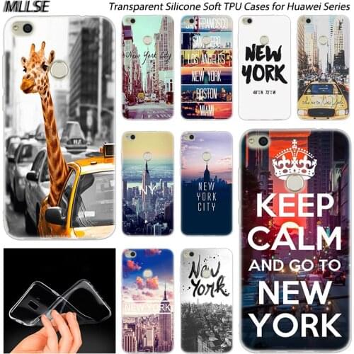 Hot New York City Soft Silicone Case for Huawei NOVA 3 3i 4 Honor 7A Pro 7S 6X 7X 8X 8 9 10 Lite Play View 20 Fashion Cover