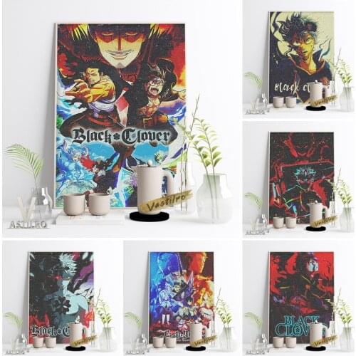 Black Clover Japanese Manga Anime Poster Character Print Art Canvas Painting Kids Room Wall Decor Wall Stickers Fans Collection