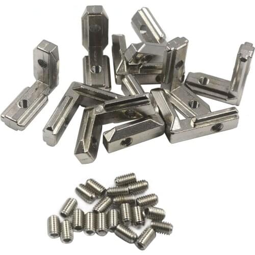 European Standard T Slot L-Shape 3030 Aluminum Profile Interior Corner Connector Joint Bracket for 3030 Aluminum profile 10pcs