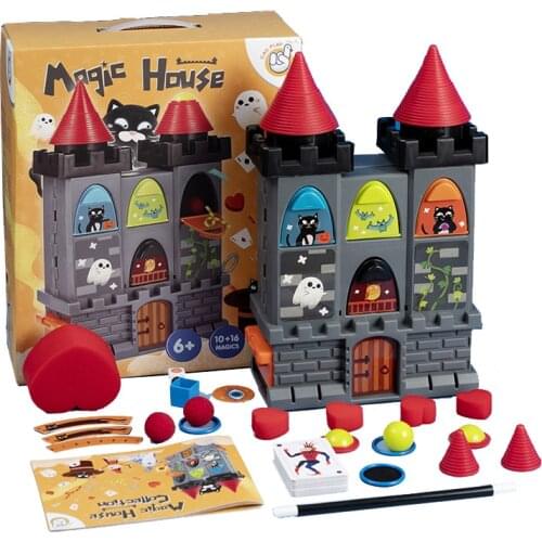 Children Funny Toys Magic House Model Props Tricks Performance Parent-child Interaction IQ Toys Kids Magician Gifts