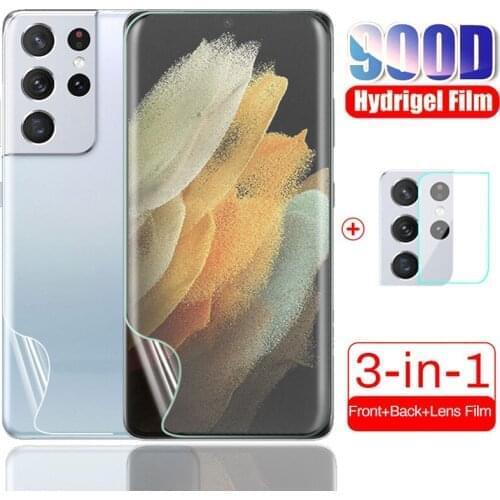 Sansung s21 ultra hydrogel film for samsung galaxy s21 s 21 ultra s21ultra matte front back screen protect camera film note glas