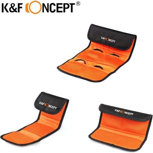 K&F CONCEPT Lens Filter Wallet 3 4 6 Pockets Filter Bag For Camera Lens Filter Pouch UV ND Circular Polarizing FLD Filter Case