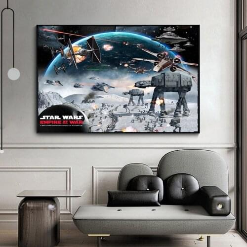 Classic Popular American Sci-Fi TV Series Marvel Star Wars Battlefront Plot Mandalorian Poster Canvas Painting Living Room