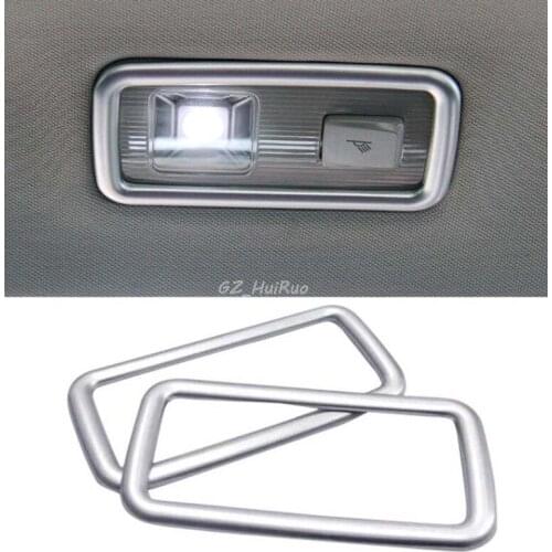 For Volkswagen VW Tiguan 2016-2017 ABS Matt Rear roof dome reading light lamp cover decoration interior trim 2pcs