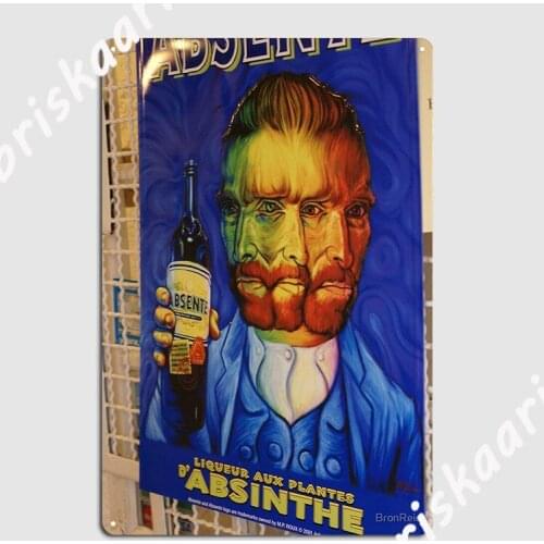 The Virtues Of Absinthe Metal Plaque Poster Cinema Kitchen Classic pub Garage Wall Plaque Tin sign Poster