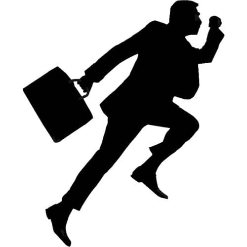 Fashion Runner Office Worker Decorative Silhouette Car Sticker Pvc Funny Auto Windshield Decal Accessories Customizable Colors