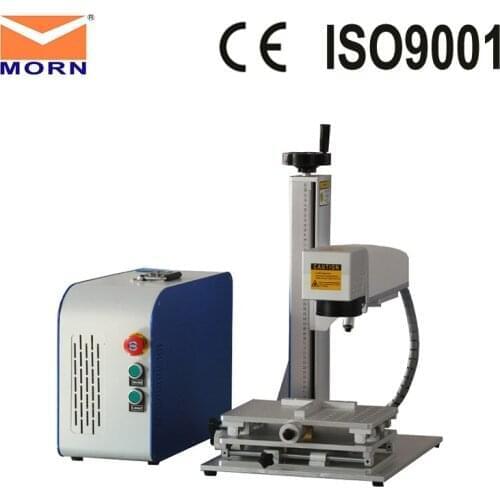 MORN raycus laser source portable fiber laser marking machine for metals/ plastic/jewelry/name plate/LED lamp engraving