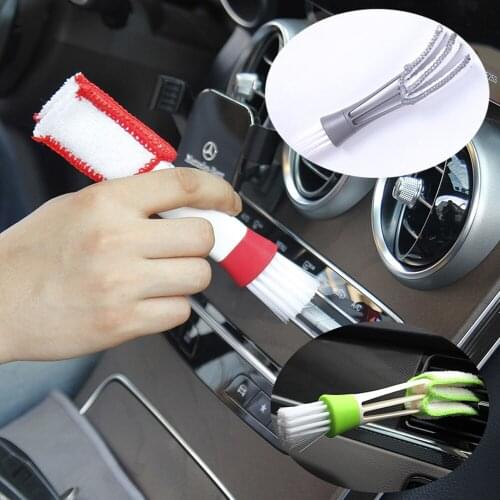VEHICAR Mini Duster Car Air Conditioner Vent Soft Brush Microfibre Grille Auto Seat Gap Cleaning Tool