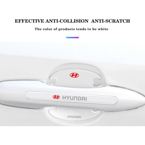 Car Door Bowl Sticker Car Handle Scratches Protection Film Transparent Sticker For Hyundai i30 Kona i10 i35 Elantra Santa Fe