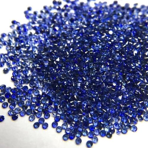 Natural Thailand Blue Sapphire 0.8-3mm Round A Quality Gemstone Per Carat Price