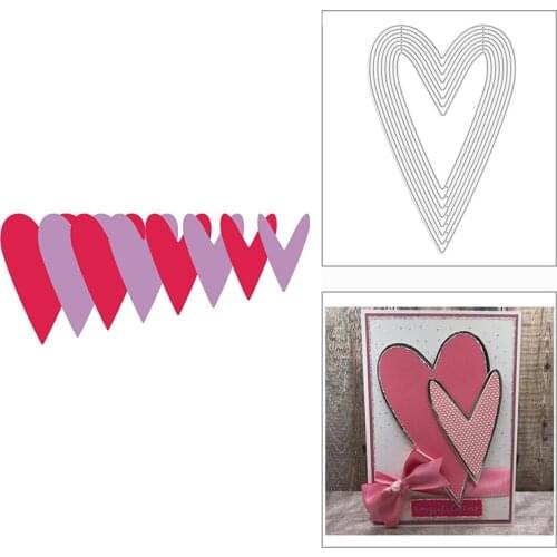 2021 New Nesting Original Hearts Metal Cutting Dies for DIY Scrapbooking Decor and Card Making Paper Craft Embossing No Stamps