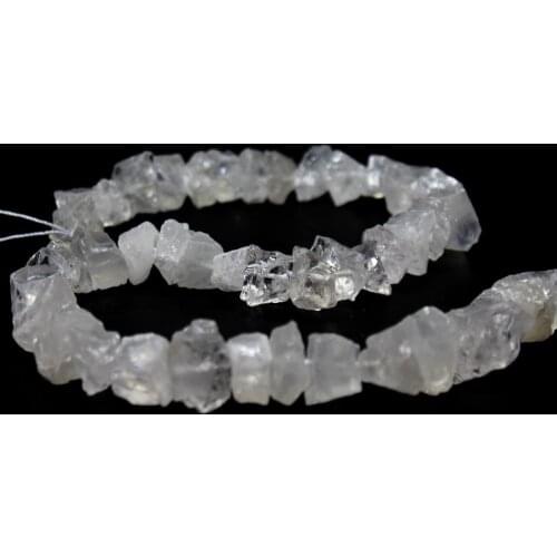 Wholesale Unpolished Irregular shape White Crystal Natural Stone Beads For Jewelry Making Diy Bracelet Pink Beads Strand 15.5