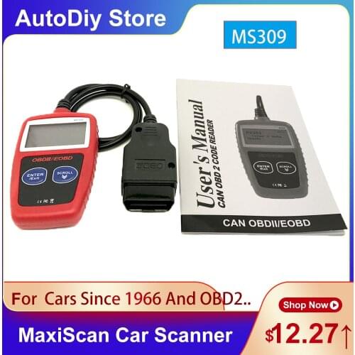 Original MaxiScan MS309 Automative Scanner Code Reader Work With Cars Since 1996 And Newer OBD2 Compliant CAN Protocol Multi-Fun