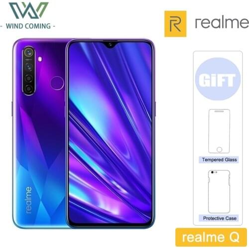 Original Realme Q 4GB RAM 64GB ROM 6.3'' Moblie Phone Snapdragon 712AIE Octa Core 48MP Camera Cellphone VOOC 20W Fast Charger