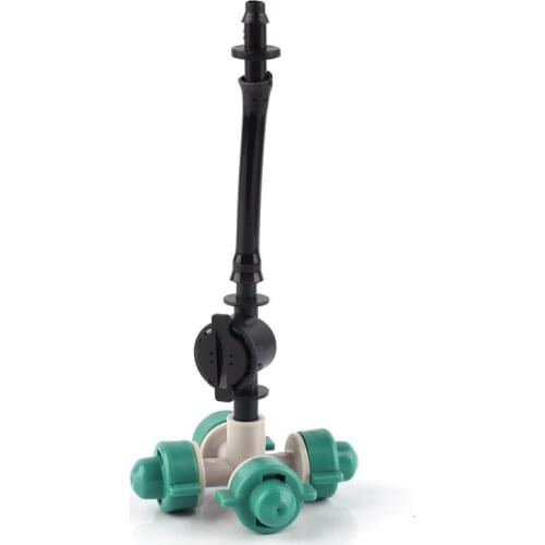 Irrigation System Atomizing sprinkler Kits 6mm Green Across Foggy Sprinkler Garden Irrigation 4/7mm Hose Connector 5-50sets