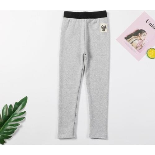 2019 Autumn Girls Leggings Children Cute Stretchy Warm Trousers Bottoms Candy Color Girls Pants Kids Leggings