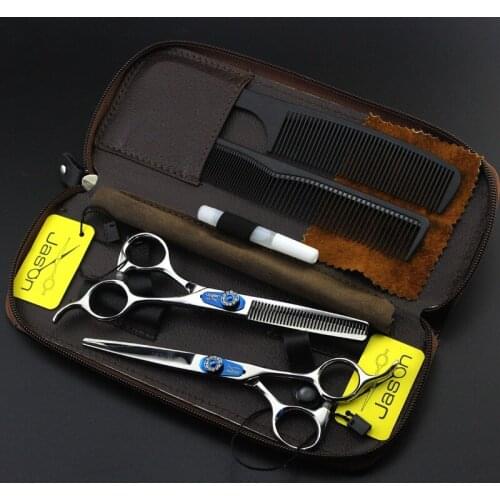 Hair Scissors 6 Inch Professional Hairdressing Scissors Thinning Barber Cutting Scissor Set 440C Japan Steel Scharen
