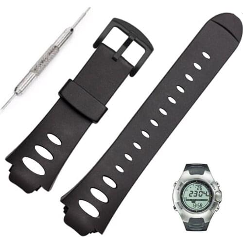 Rubber Replacement Watch Band Strap For SUUNTO OBSERVER SR X6HRM ,Luxury Rubber Strap With Metal Connectors Replacement