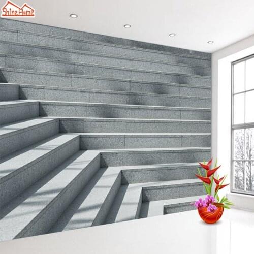 ShineHome-Large Custom 3D Picture Wallpaper Stairs Sunshine Brick Wallpapers for 3 d Living Room Sofa TV Background Wall Paper