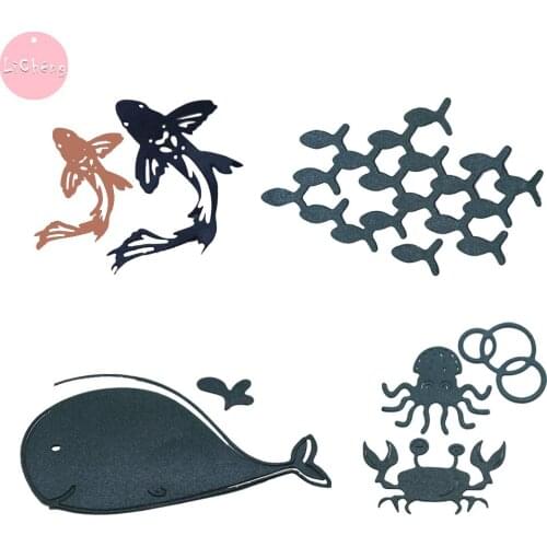 Fish Cutting Dies for Scrapbooking Embossing Folder Diy Craft Supplies Metal Stamps Templates Stencil Crafts Stamping Up
