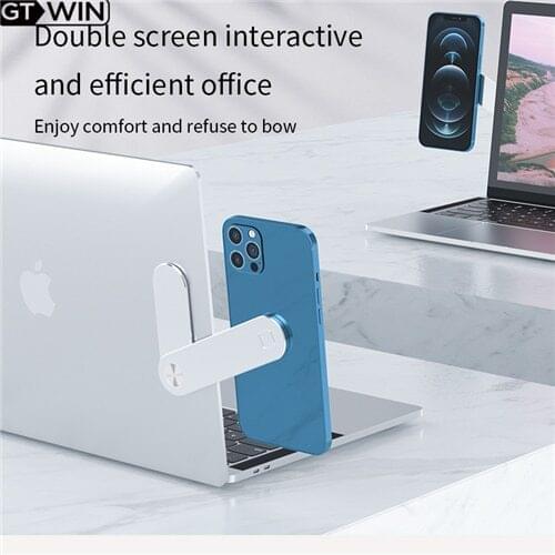 Universal Tablet Phone Holder Desk Laptop Stand Magnetic Screen Support Side Mount Connect Tablet Bracket Dual Monitor Display