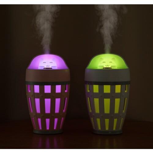 ELOOLE 260ml Pet Cat Mini Humidifier USB LED Night Lamp Humidifier Household Room Car Humidificador Aroma Essential Oil Diffuser