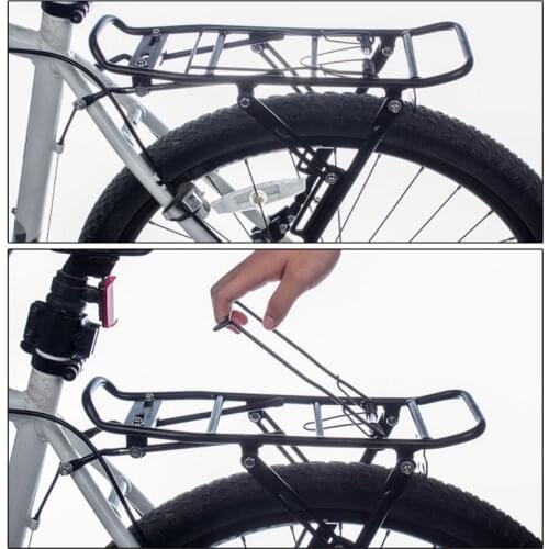 Disc Brake Aluminum Alloy Bicycle Rear Rack MTB Foldable Bikes Pannier Carrier Bag Luggage Shelf