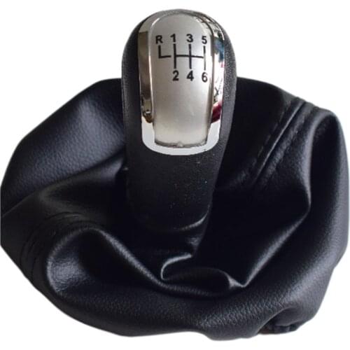 X7AE 5/6 Speed Car Gear Shift Knob Boot with PU Leather Dustproof Cover Replacement Universal Complete