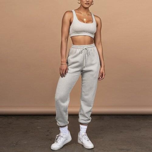 2 Piece Set Women Crop Top Pants Set 2021 Summer Autumn Casual Sport Set Women Clothing Two Piece Set Tracksuit