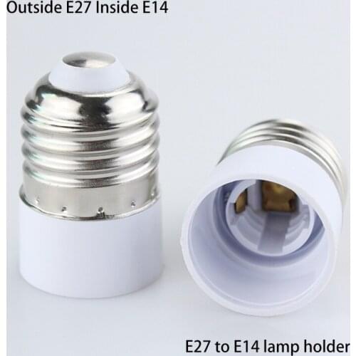 1pcs Lamp Converter E27 TO E14 Adapter Conversion Socket Fireproof Socket Adapter Thread Lamp Holder Adapter for home Commercial