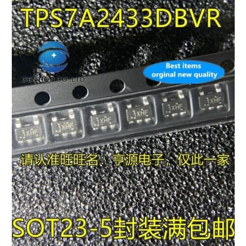 10PCS TPS7A2433 TPS7A2433DBVR printing 1 XHF SOT23-5 voltage regulator in stock 100% new and original